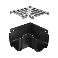 Reln Storm Drain Corner 90° with Grate Stainless Steel