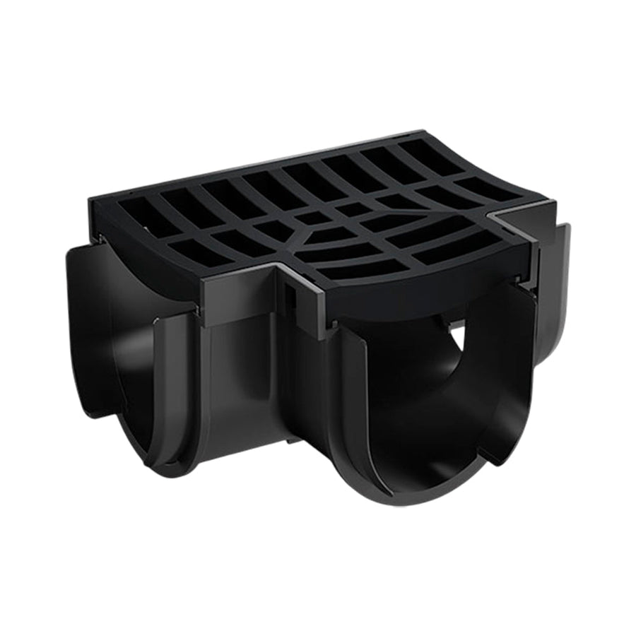 Reln Storm Drain Tee Piece with Grate Plastic Black - Pipe Online ...