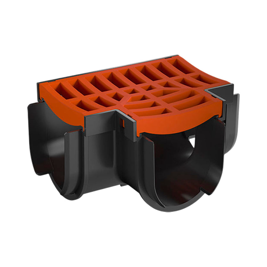 Reln Storm Drain Tee Piece with Grate Plastic Terracotta - Pipe Online ...