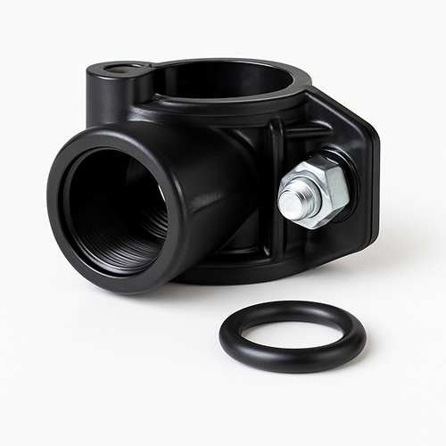 Poly Metric Tapping Saddle (2 Bolt) 32mm x 1/2" BSP