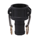Poly Hose Tail Coupling - C - Female CAMLOCK to Hose Tail 25mm
