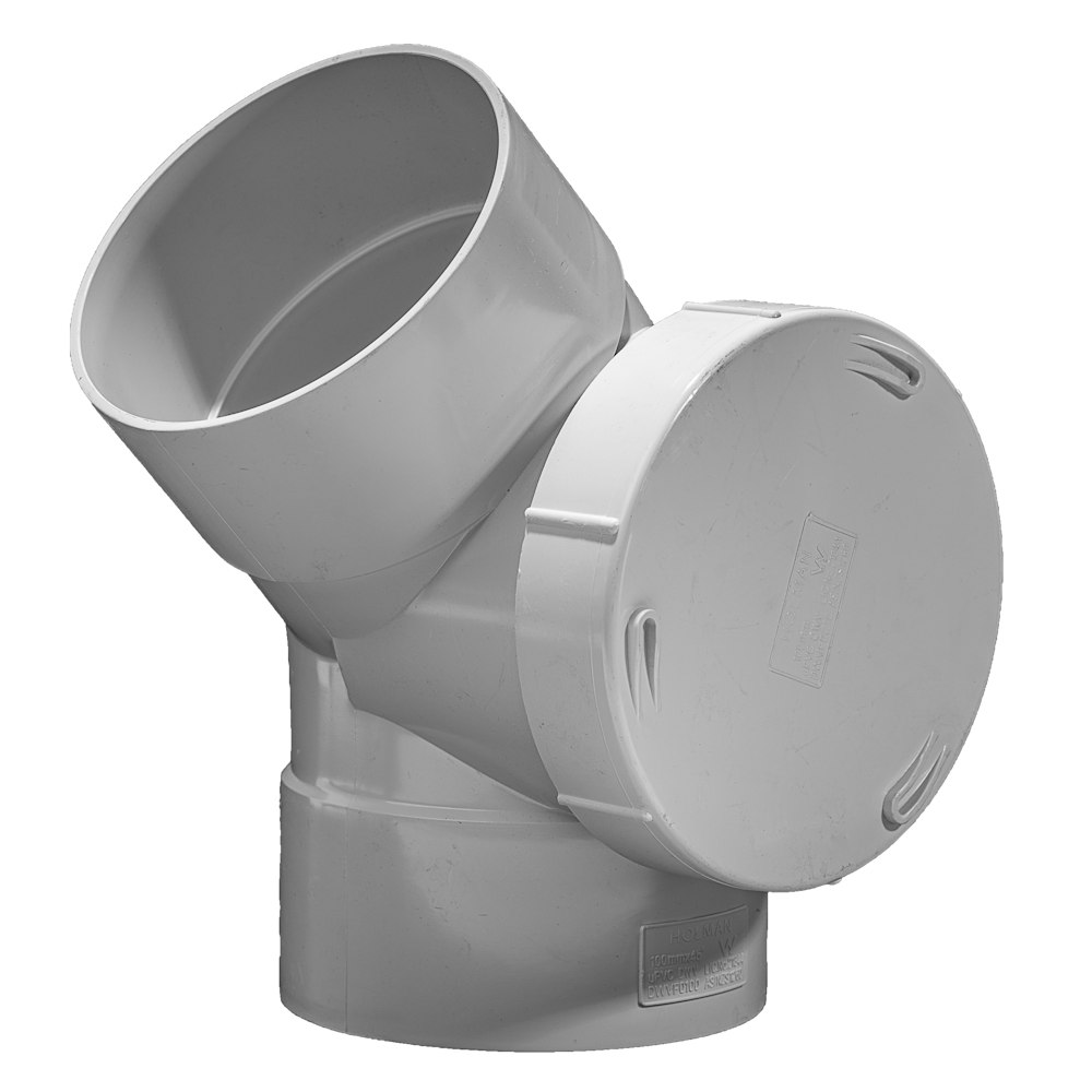 DWV Side Access Bend 45° FF 100mm