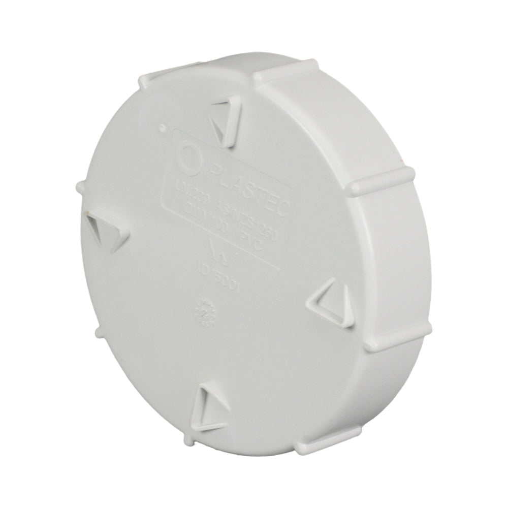 DWV Threaded Access Cap 100mm