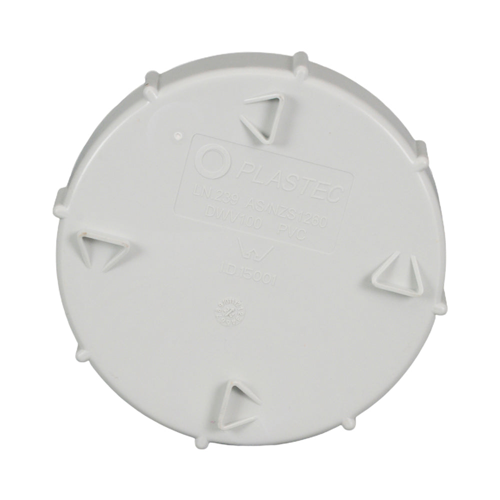 DWV Threaded Access Cap 100mm