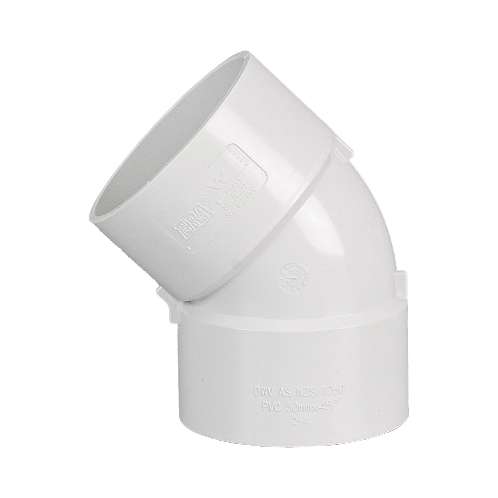 DWV Plain Bend FF 45° 50mm