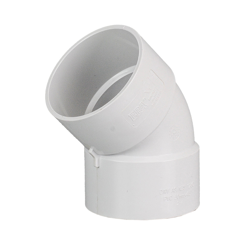 DWV Plain Bend FF 45° 50mm