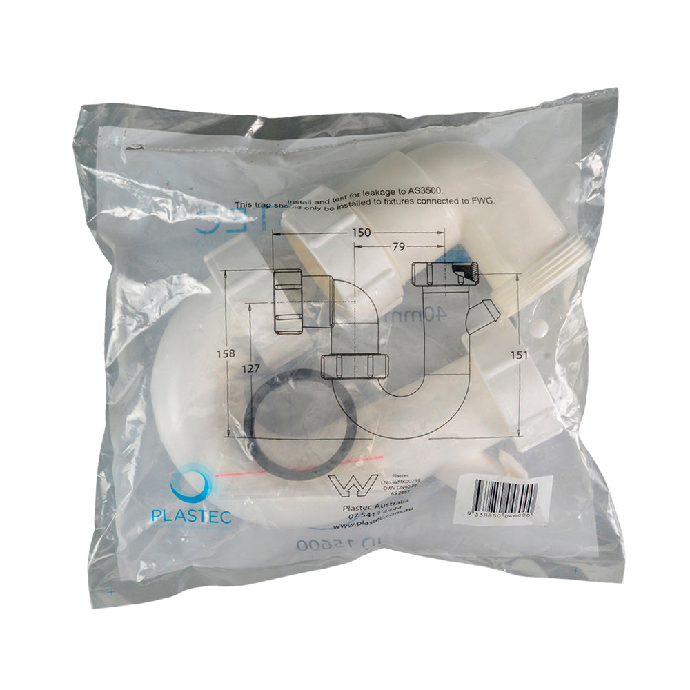 DWV Standard "P" Trap 40mm