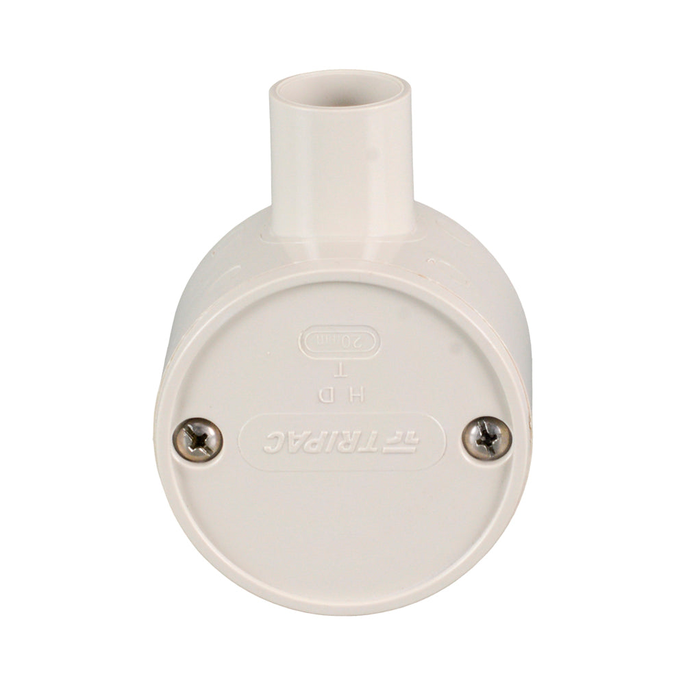 Slon Pvc Junction Box PVC Electrical Junction Box, Round Shallow Grey 1 way 25mm - Pipe ...