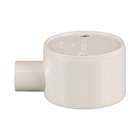 PVC Electrical Junction Box, Round Shallow Grey 1 way 20mm