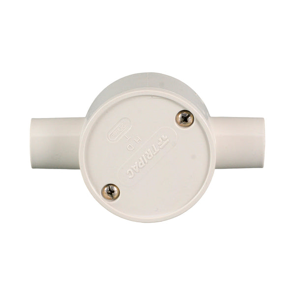 Slon Pvc Junction Box PVC Electrical Junction Box, Round Shallow Grey 2 way 20mm - Pipe ...