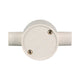 PVC Electrical Junction Box, Round Shallow Grey 2 way 25mm