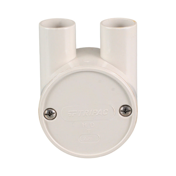 PVC Electrical Junction Box, Round U Type 20mm - Pipe Online - Retic ...