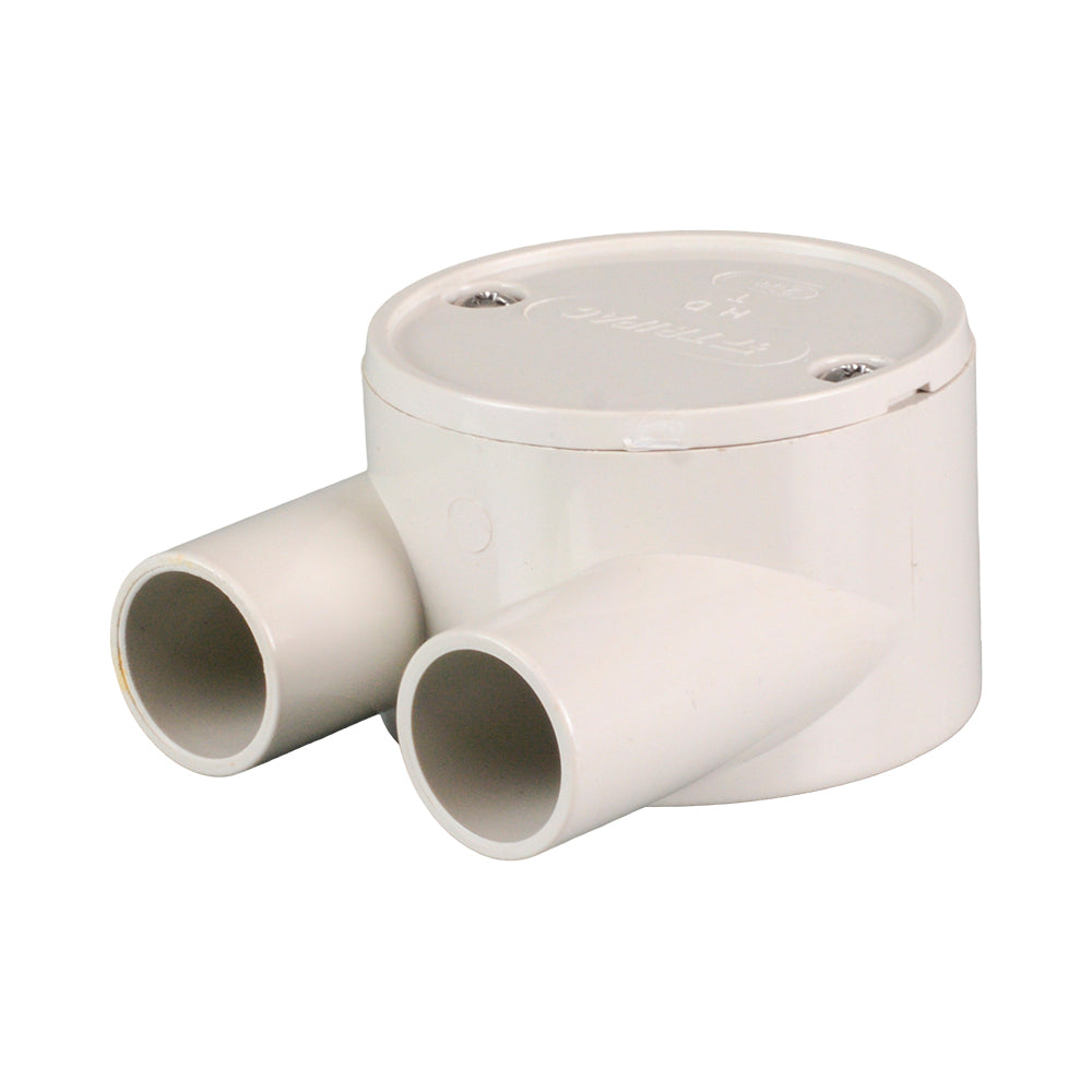 PVC Electrical Junction Box, Round U Type 20mm - Pipe Online - Retic ...