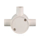 PVC Electrical Junction Box, Round Shallow Grey 3 way 20mm