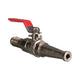 Fire Hose Nozzle Chrome Plated - Ball Valve Hose Tail  3/4" Barb