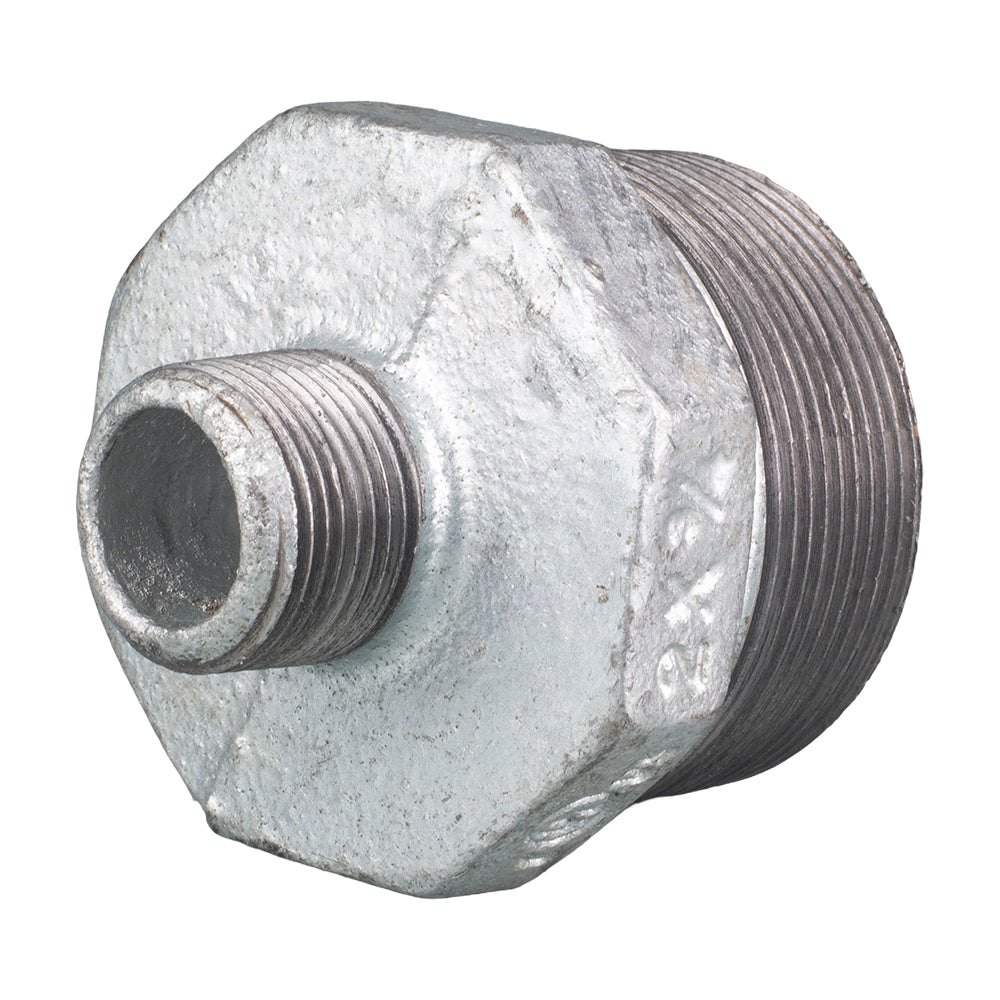 Galvanised Malleable Iron Hex Nipple Reducing 25mm (1") x 20mm (3/4")