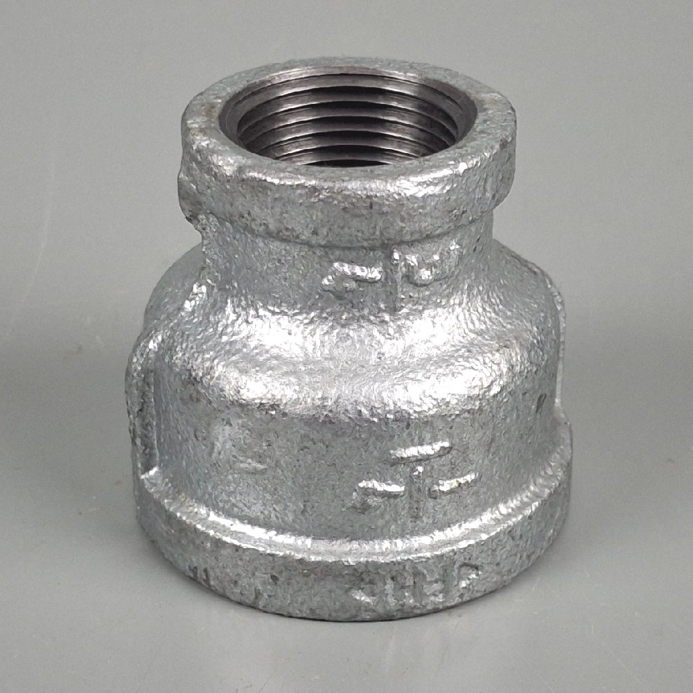 Galvanised Malleable Iron Coupling Reducing 20mm (3/4") x 15mm (1/2")