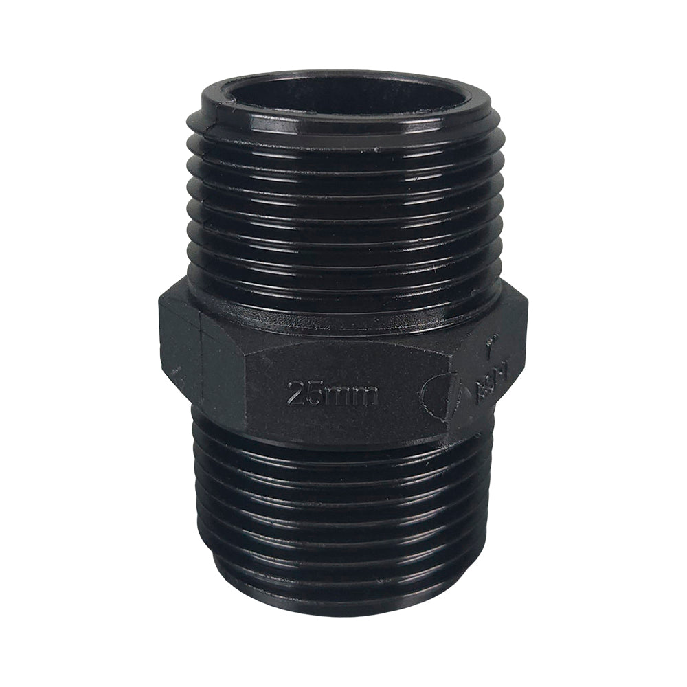 Poly Nipple Threaded BSP 25mm (1")