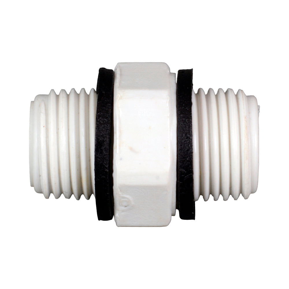 PVC Pressure Nipple with rubber O rings 15mm (1/2")