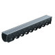 Reln Storm Drain Channel and Grate Galvanised Steel 1m (L) x 120mm (W) x 129mm (D)