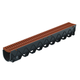 Reln Storm Drain Channel and Grate Plastic Terracotta 1m (L) x 120mm (W) x 129mm (D)