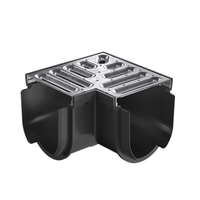 D. Storm Drain Corner 90˚; with Grate  Galvanised Steel