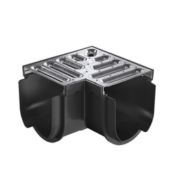 D. Storm Drain Corner 90˚; with Grate  Galvanised Steel