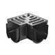D. Storm Drain Corner 90˚; with Grate Stainless Steel