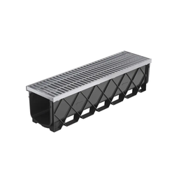 Reln Storm Drain PRO - Series 200 - Channel &amp; Grate Galvanised Steel Class B (1000mm L x 269mm W x 266mm D)