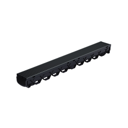 Reln Storm Mate Channel and Grate Heelguard Plastic Black 1m (L) x 120mm (W) x 85mm (D)