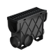 A. Storm Drain Slimline Pit and Grate Plastic Black 344mm (L) x 121mm (W) x 261mm (D)