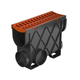 A. Storm Drain Slimline Pit and Grate Plastic Terracotta 344mm (L) x 121mm (W) x 261mm (D)