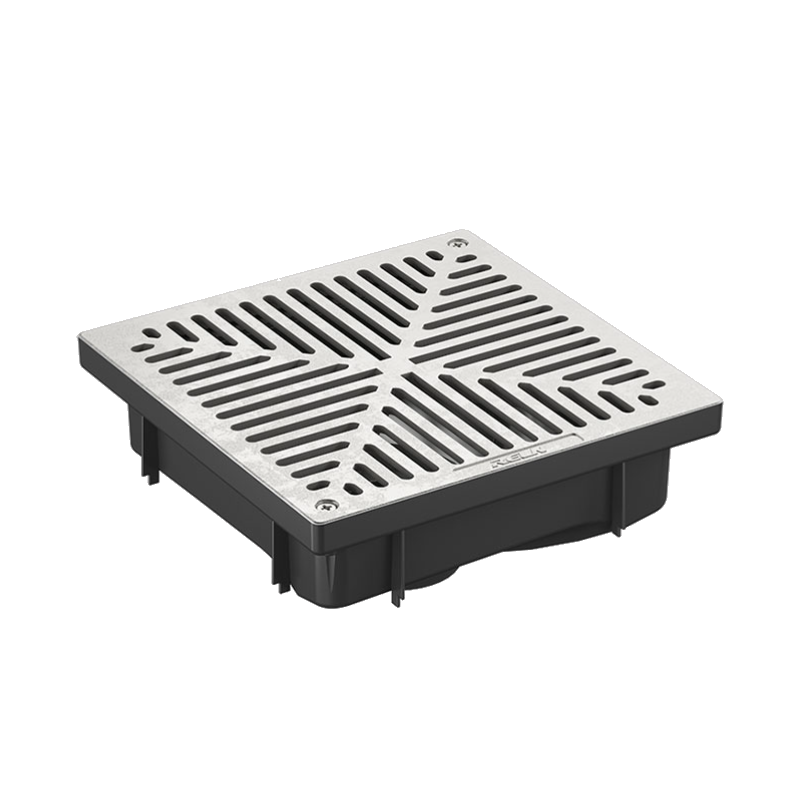 Uni Pit Series 300 with Aluminium Plain Grate 340mm x 340mm x 90mm/100mm Pipe