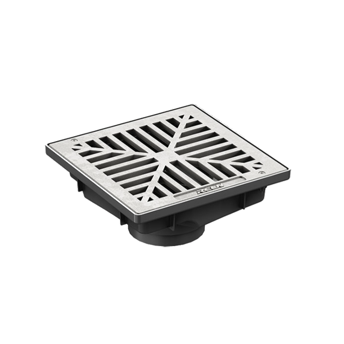 Uni Pit Series 200 with Aluminium Plain Grate 225mm x 225mm x 90mm/100mm Pipe