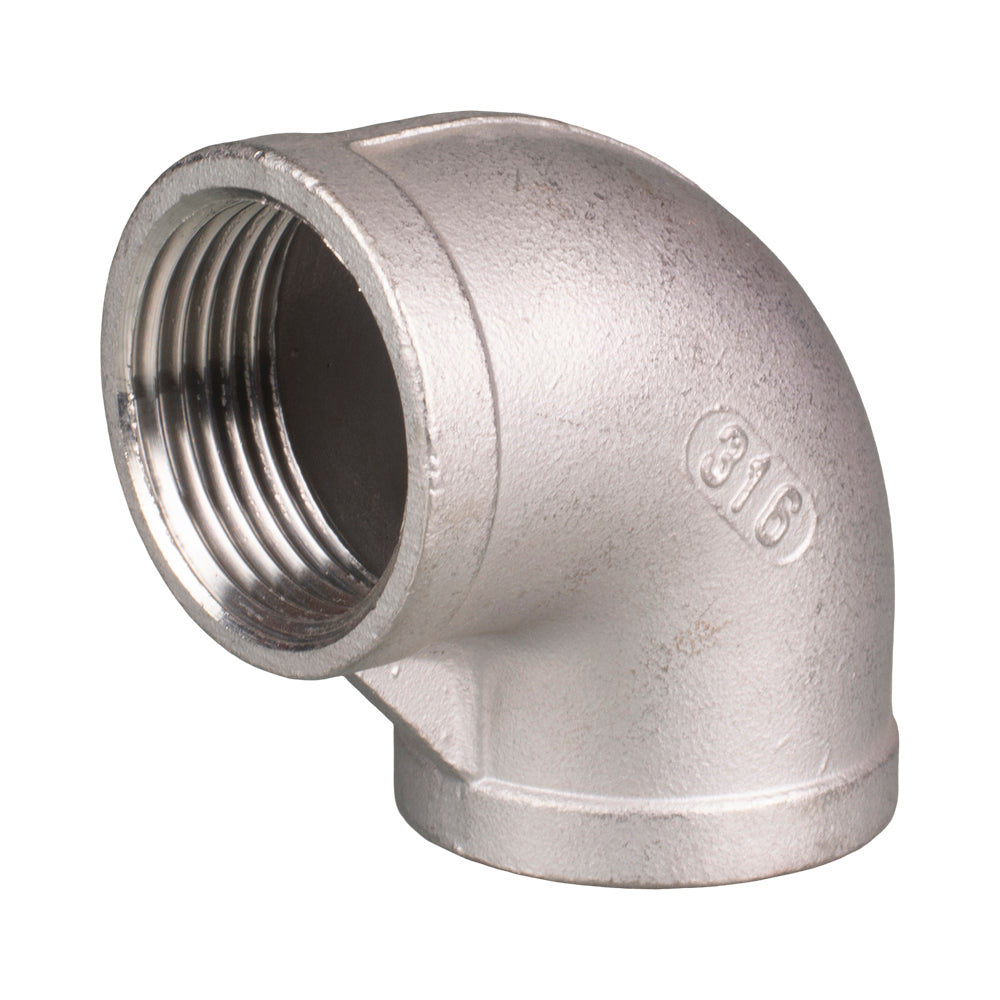 Stainless Steel Elbow 90° Threaded BSP 80mm (3")