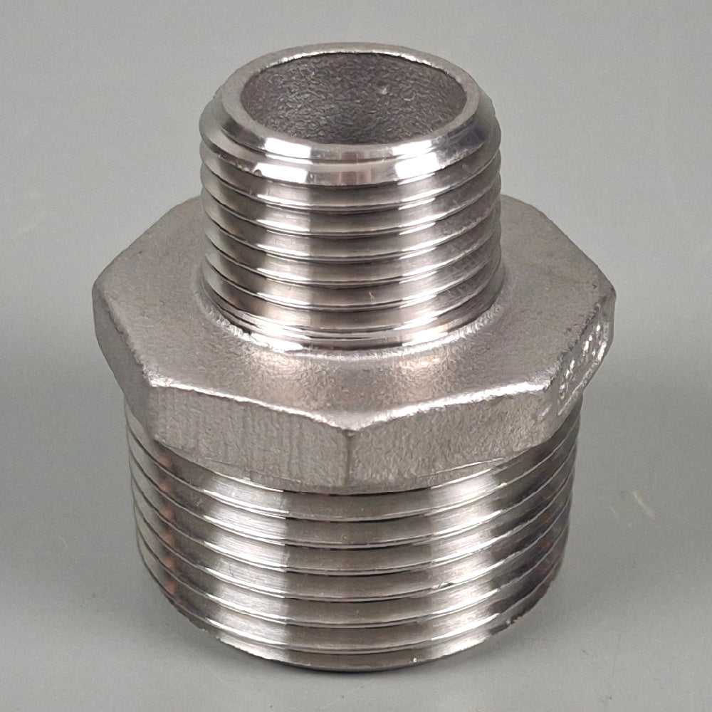 Stainless Steel 316 Hex Nipple Reducing 65mm x 40mm (2 1 2in x 1 1 2in) BSP