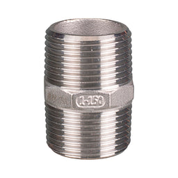 Stainless Steel Nipple Threaded BSP 15mm (1/2")