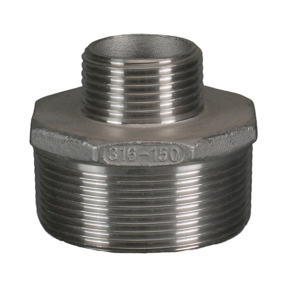 Stainless Steel Nipple Reducing Threaded BSP 50mm x 20mm (2" x 3/4")