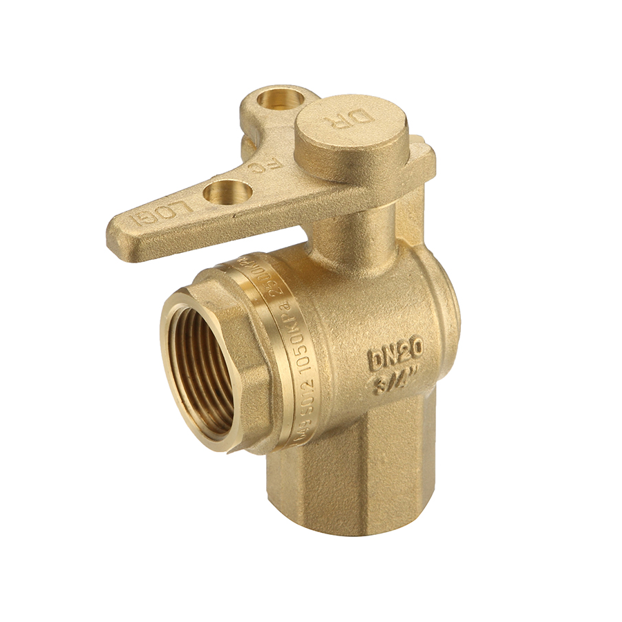 Valve Ball Brass Right Angle FI x FI 20mm (3/4")