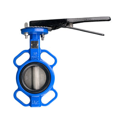 Cast Iron Wafer Style Butterfly Valve with S/S Stem 4" (100mm) - Table D Flange